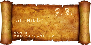 Fall Niké névjegykártya